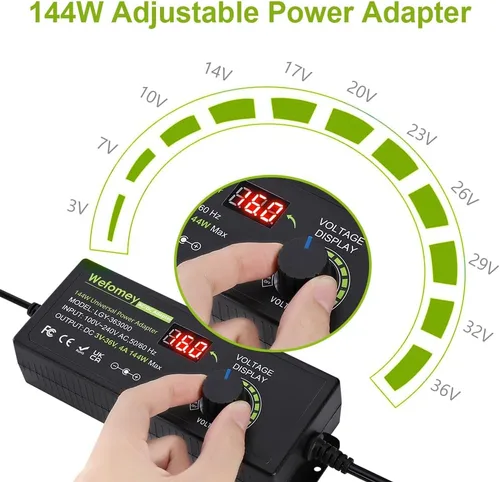 Miniatura 2 de Fuente de alimentación universal 3V ~ 36V 4A 144W variable ajustable 3V 5V 6V 9V 12V 15V 18V 20V 24V 30V 36V conmutación AC/DC adaptador cargador