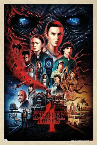 Miniatura 12 de Trends International Netflix Stranger Things: Season 4 - Póster de pared de una hoja, 14.725 x 22.375 pulgadas, versión enmarcada de madera