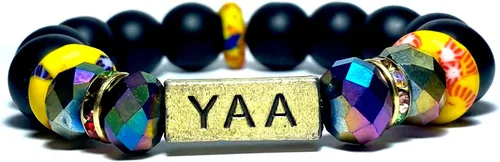 Miniatura 67 de Pulseras africanas tradicionales con nombre nacido en el día para mujeres de Ghana, materiales naturales, ajuste cómodo y holgado