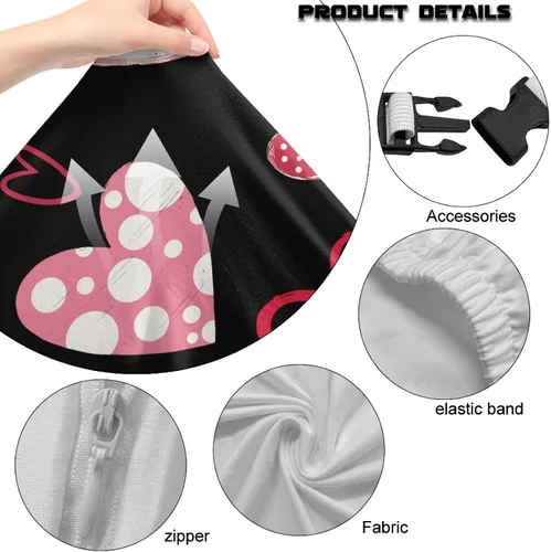 Miniatura 8 de Heart Gaming Chair Cover for Desk Chair Stretchy Armrest Covers Washable Ergonomic Office Seat Cover Dustproof Gaming Chairs Easy to Fit Home Office
