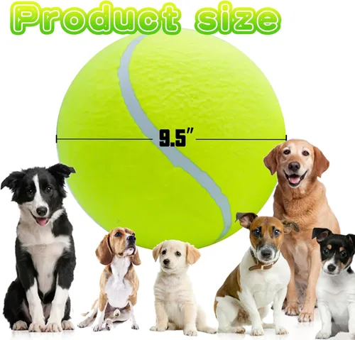 Miniatura 2 de Pelota de tenis grande para perros Banfeng, pelota de deporte gigante de 24 cm para perros, juguete interactivo para mascotas, regalo de cumpleaños