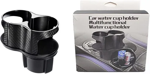 Miniatura 8 de Adaptador expansor para portavasos de auto todo uso 2 en 1, organizador multifuncional con rotación ajustable de 360 grados, para barco/autocaravana