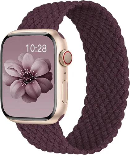 Miniatura 10 de Correa trenzada Solo Loop para Apple Watch de 40 mm, 42 mm, 41 mm, 38 mm, 44 mm, 46 mm, 45 mm Ultra/3 2 49 mm para hombres/mujeres, correa de nylon