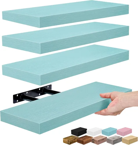 Miniatura 20 de Sorbus Estantes flotantes para pared, estante flotante de 16 pulgadas para cocina, dormitorio, sala de estar, baño, hogar y decoración de pared