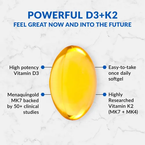 Miniatura 3 de BioTrust Sol Joy, Vitamina D3 K2 de alta potencia - Alta potencia (50 mcg)