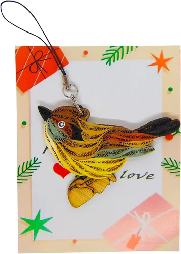 Miniatura 12 de Colección Quilling Bird Lovers – Adornos de quilling hechos a mano para amantes de los animales, decoraciones para el hogar y días festivos, dijes
