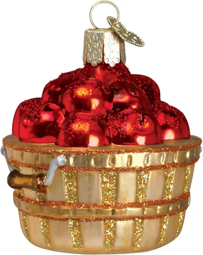 Miniatura 5 de Old World Christmas - Adorno de vidrio soplado de cesta de arándanos para el árbol de Navidad, decoración festiva hecha a mano, colección de frutas