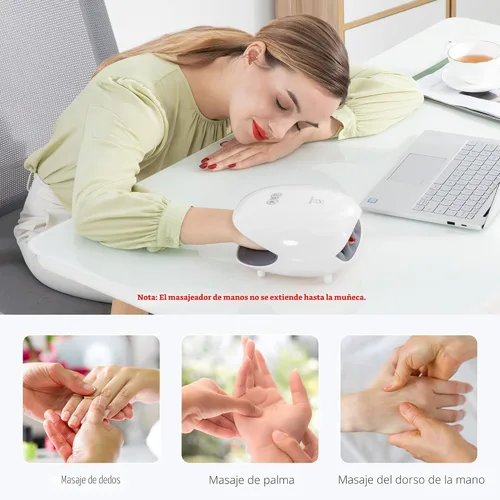 Miniatura 6 de COMFIER masajeador inalámbrico de manos con calor, 3 niveles de compresión de aire y calefacción, masajeador de manos recargable para aliviar