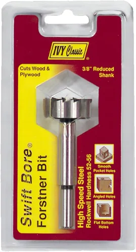 Miniatura 2 de IVY Classic 46120 Broca Forstner de 1-1/4 x 3-1/2", acero de alto carbono, vástago de 3/8", 1/tarjeta