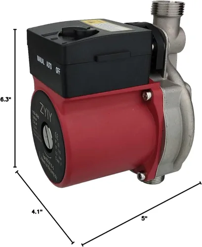 Miniatura 7 de Bomba de refuerzo automática de acero inoxidable 115 V Bomba de presión de agua caliente para el hogar, bomba de circulación de caldera de 3/4