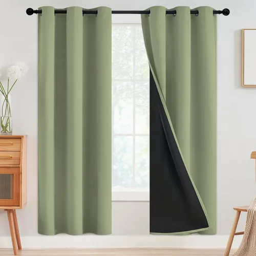 Miniatura 112 de SimpleHome - Cortinas opacas 100% para recámara, cortinas de ventana con ojales beige, con aislamiento térmico, cortinas de oscurecimiento