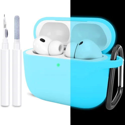 Miniatura 25 de Compatible con AirPods Pro 3, funda protectora de silicona suave con kit de limpieza de llavero para mujeres y hombres para Apple AirPods Pro de 3ª