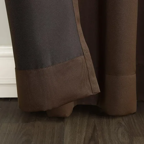 Miniatura 3 de Sun Zero Barrow - Cortina de bolsillo con cortinero para barra, par de paneles, para eficiencia energética 2-Chocolate