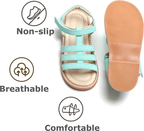 Miniatura 205 de THEE BRON Sandalias cómodas para niñas, zapatos para niños, sandalias rellenas