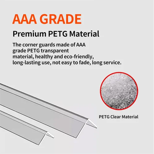 Miniatura 6 de Protectores de esquina adhesivos transparentes para paredes - 4 piezas de protectores de esquinas y bordes para bebés, muebles, puertas, mesas