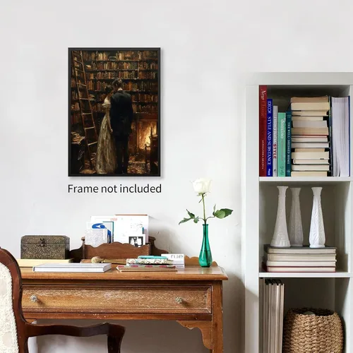 Miniatura 7 de Pósteres vintage de la biblioteca Moody de estilo gótico oscuro, academia estética, arte de pared, libro victoriano antiguo, impresiones en lienzo