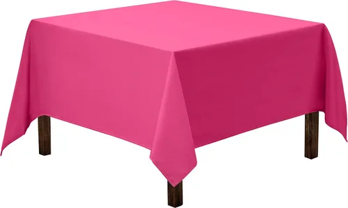Miniatura 11 de Gee Di Moda Mantel Cuadrado - Mantel Beige de 52 x 52 Pulgadas para Mesas Cuadradas o Redondas Pequeñas - Tela Resistente Lavable - para Mesa