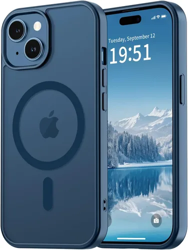 Miniatura 14 de vnnink para iPhone 12 y iPhone 12 Pro, funda de teléfono celular translúcida con protección contra caídas de grado militar, mate magnética