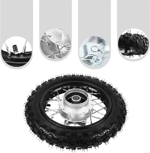 Miniatura 4 de Llanta Trasera de 2.50-10'' para Moto de Cross/Pit Bike, Llanta para Moto de Cross/Pit Bike de 110cc 90cc 70cc 50cc SUNL JOWAY Coo-lster PW50 TTR50