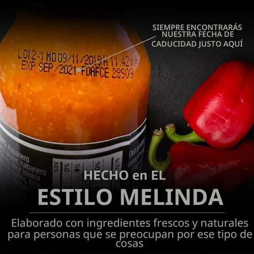 Miniatura 5 de Melinda's Chef Fig's Heat & Flavor Collection - Juego de regalo de salsa picante gourmet con una variedad de sabores y niveles de especias, incluye