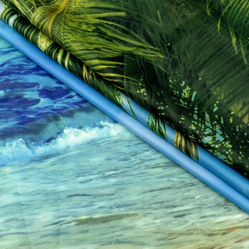 Miniatura 6 de HVEST Tapiz de playa para colgar en la pared, paisaje tropical azul océano, tapiz natural para dormitorio, palmera verde con cielo azul, nube
