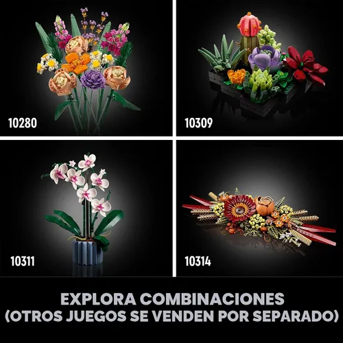 Miniatura 6 de LEGO Icons - Juego de centro de mesa de flores secas para adultos, a partir de 18 años, decoraciones de otoño y Acción de Gracias para mesa