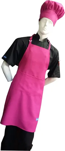 Miniatura 9 de CHEFSKIN 3 delantales para niños, tela real, bolsillo, disponible en tamaño pequeño (para 3-7), 3 sombreros blancos