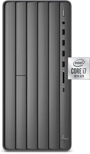 HP Envy Desktop Intel Core i7-10700 de 10ª generación, 16 GB de RAM, disco duro de 1 TB y SSD de 512 GB, Windows 11 (TE01-1020, negro)