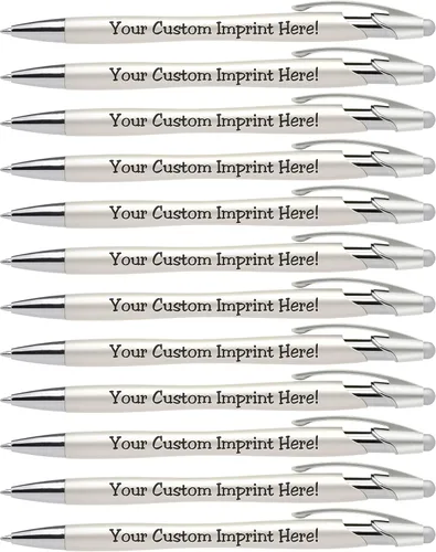 Miniatura 9 de ExpressDesigns™ - Bolígrafos personalizados con lápiz capacitivo - The Pearl - Bolígrafos metálicos personalizados con nombre impreso con tinta