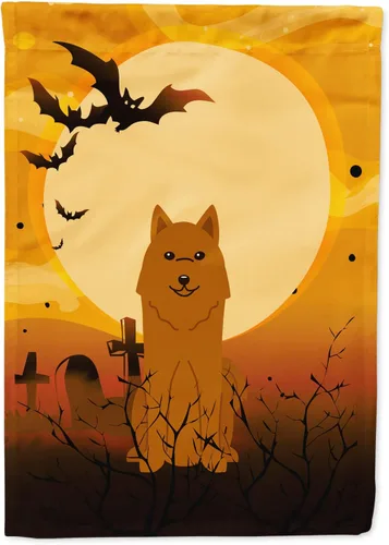 Miniatura 192 de Caroline's Treasures BB4307GF - Bandera de Halloween Airedale para jardín, bandera decorativa para patio exterior, obras de arte de patio, macizos