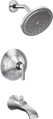Miniatura 6 de Moen TS2203EPBN Doux Posi-Temp - Kit de bañera de equilibrio de presión y ducha de rendimiento ecológico, requiere válvula, níquel cepillado