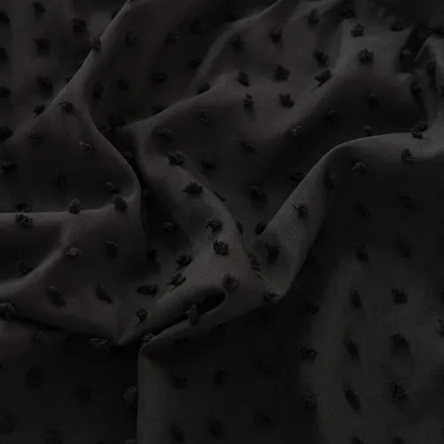 Miniatura 4 de Falda de cama de lunares copetudos, falda de cama con volantes tamaño King con esquinas divididas, faldas de cama con volantes de 14 pulgadas