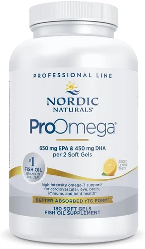 Miniatura 10 de Nordic Naturals ProOmega, sabor a limón, 210 geles suaves, 1000 mg de omega-3, aceite de pescado de alta potencia con EPA y DHA, promueve la salud