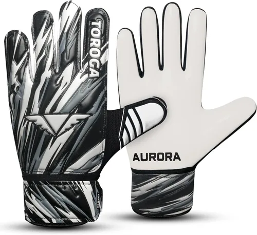 Miniatura 13 de Guantes de portero – Guantes de fútbol de agarre fuerte con protección doble en la cintura y palma de látex antideslizante – Cómodos para niños, Cian