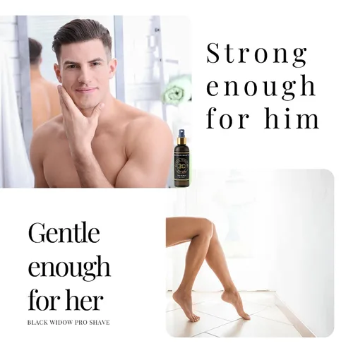Miniatura 8 de Black Widow Pro Shave Solution – Loción en aerosol para afeitar sin desorden con un toque de menta, loción de afeitar hidratante para hombres