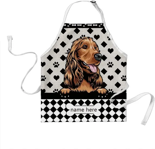 Miniatura 10 de Delantal lindo de lunares de perro personalizado Peeking Dog Boxer, Boxer-2