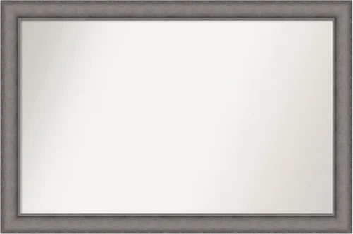 Miniatura 108 de Amanti Art Espejo de pared personalizado no biselado (24.5 x 24.5 pulgadas), marco gris marrón alta, varios tamaños personalizados, espejo de baño