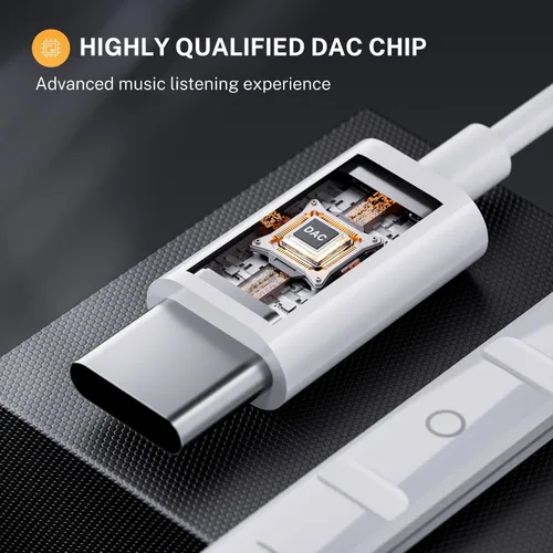 Miniatura 3 de Auriculares USB C tipo C para iPhone 17 Pro/17 Air 15/16 Pro/15 Pro Max/Samsung S25 Auriculares con micrófono con aislamiento de ruido estéreo