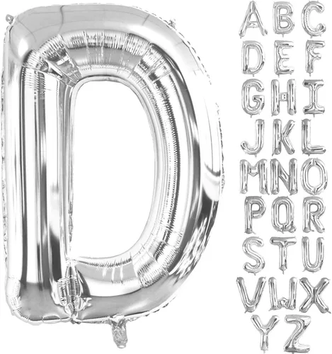 Miniatura 26 de Lovoir Globos grandes de 40 pulgadas con la letra G de color plateado de gran tamaño, globo de helio de aluminio de Mylar para fiesta de cumpleaños