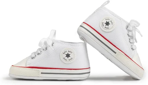 Miniatura 51 de KIDSUN zapatos deportivos altos hasta el tobillo para bebés, niños y niñas con suela antideslizante, suaves, para recién nacidos, zapatos