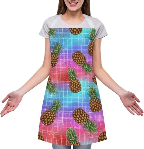 Miniatura 11 de Divertido babero de cocina para mujer, resistente al aceite con bolsillo, delantal para hornear manualidades Color (650)