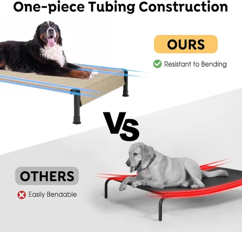 Miniatura 2 de Veehoo CWC2433 - Cama fresca para perros para exteriores, cama elevada para mascotas con malla Teslin lavable y transpirable, pies de silicona