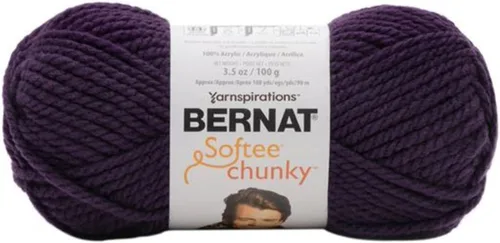 Miniatura 36 de Ovillo sólido Bernat Softee Chunky, Acrílico, Rojo Berry, Paquete de 1