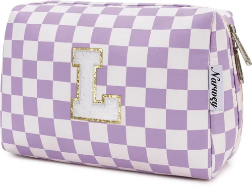 Miniatura 63 de Narwey Bolsa de maquillaje con inicial, regalos de graduación para adolescentes, niñas, niños y adolescentes, cosas de moda de 6 a 18 años, bolsa