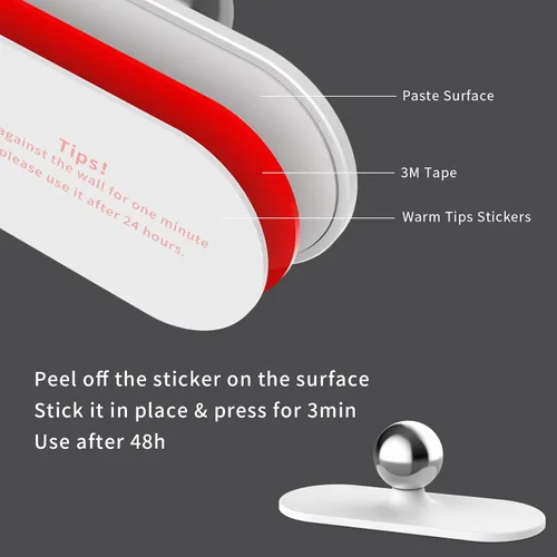 Miniatura 2 de Koopala Ganchos adhesivos 3M para lámpara de pared, ganchos de pared de pasta de 2 piezas, soportes resistentes para apliques de pared, ropa