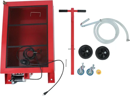 Miniatura 3 de Bandeja de drenaje de aceite de perfil bajo de 15 galones con bomba de transferencia de combustible de aceite de 110 V para queroseno diésel