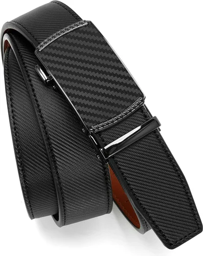 Miniatura 8 de CHAOREN Cinturón para hombre de cuero con trinquete - Ajuste personalizable, estilo sin esfuerzo (35 mm)