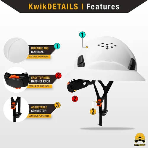 Miniatura 6 de KwikSafety QUEEN BEE - Chaleco de seguridad para mujer [naranja, XL] + paquete de casco duro de ala completa TORTOISE