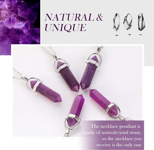 Miniatura 4 de MJartoria Collar de pentagrama de luna con diadema de cristal de pentáculo collar de chakra con dije collares de varias capas para mujer conjunto