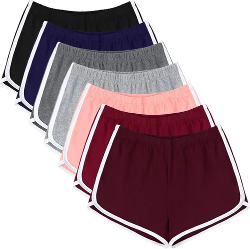 URATOT Pantalones cortos deportivos de algodón para mujer, transpirables, pantalones cortos de entrenamiento de delfín para yoga, ciclismo,